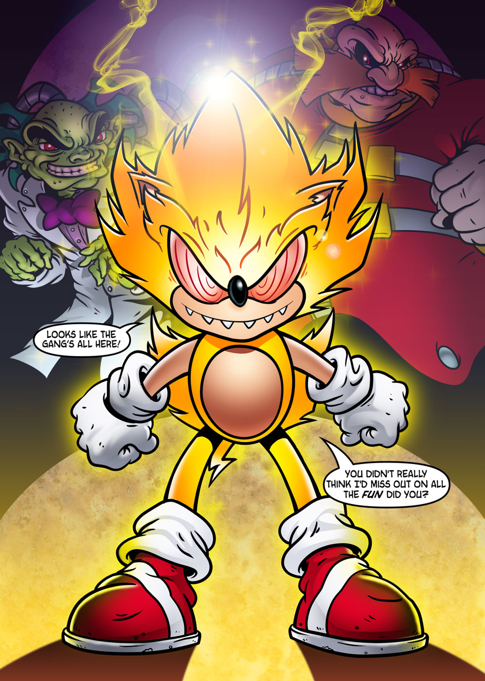 Happy fleetway  Sonic fan art, Sonic funny, Sonic art