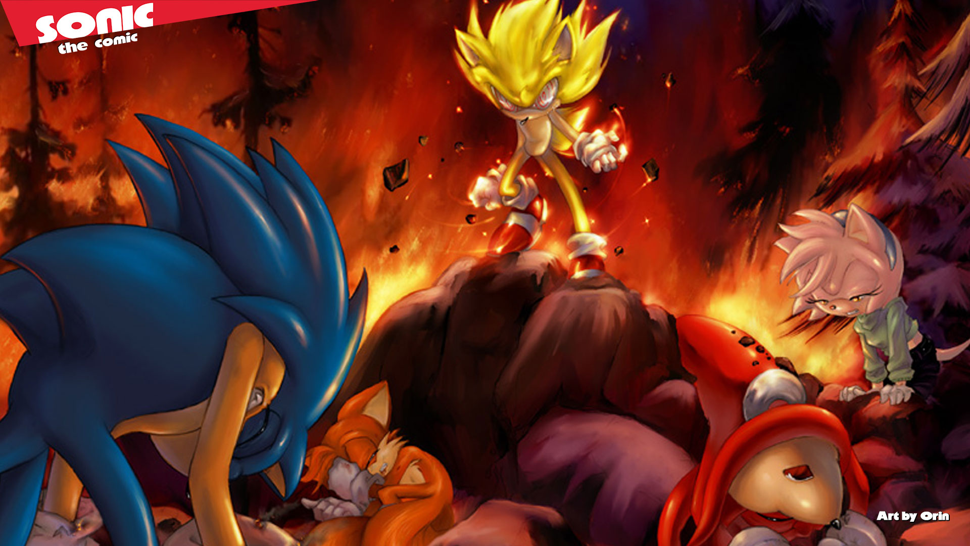 Fleetway Sonic vs Super Sonic